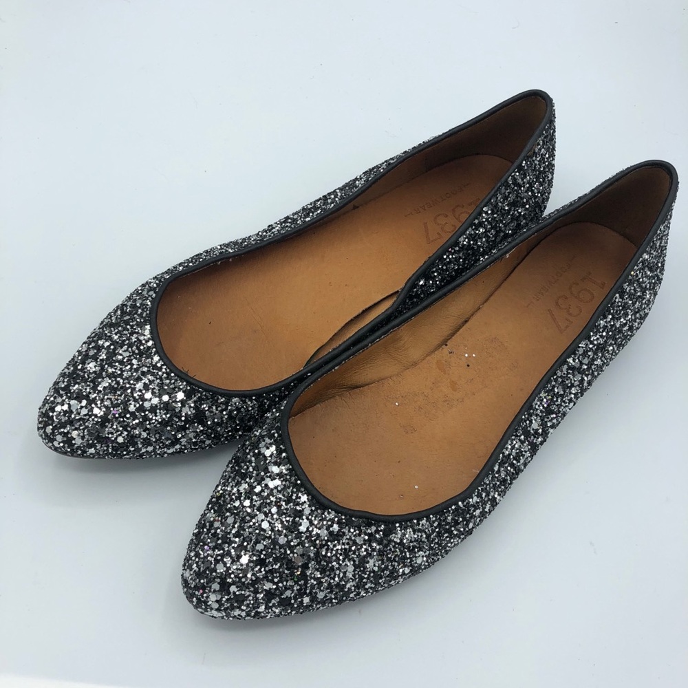 Madewell 1937 Glitter Flat Shoes Sidewalk Skimmer